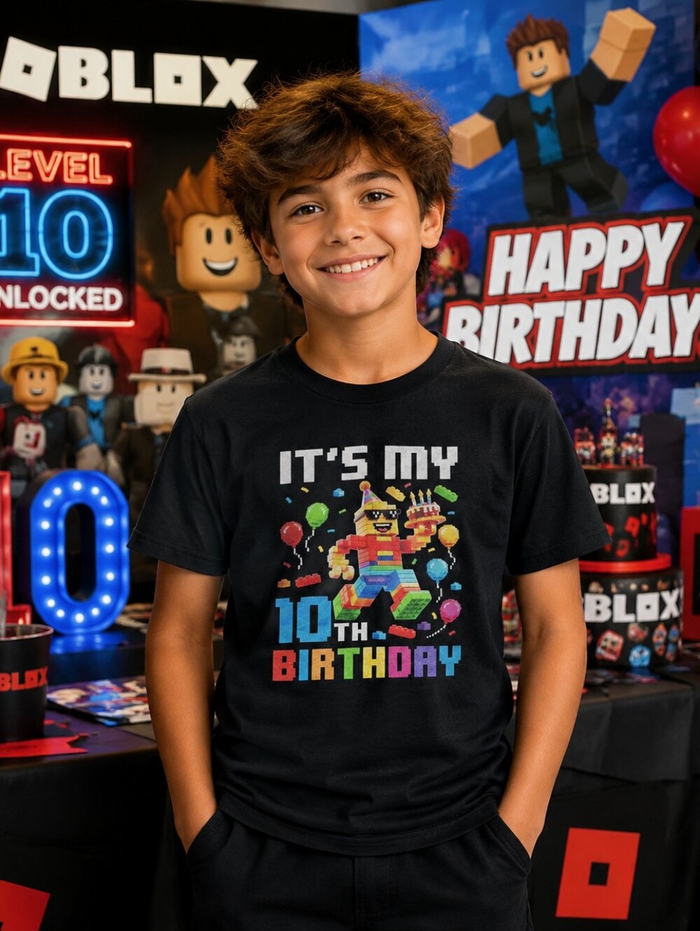 Gildan 10th Birthday Graphic Tee Boys Size L (10/12)